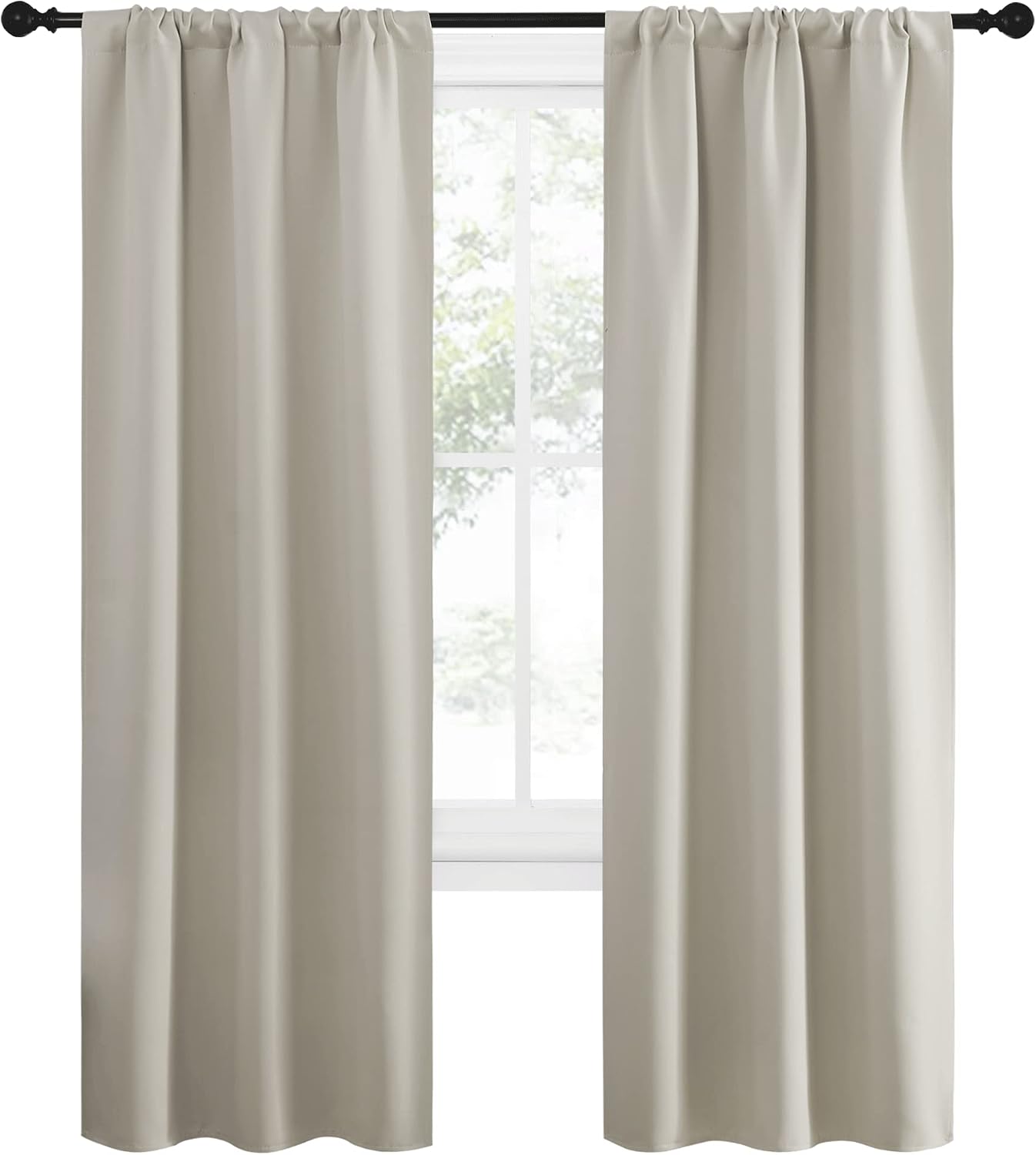 Nicetown Blackout Curtains for Living Curtains, Room Darkening Window Curtain Panels, easy maintenance Solid Thermal Insulated…