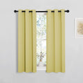 NICETOWN Window Curtain Panels, Thermal Insulated Solid Grommet Blackout Draperies/Drapes for Basement (Paler Yellow, 1 Pair, 29 by 45-inch)