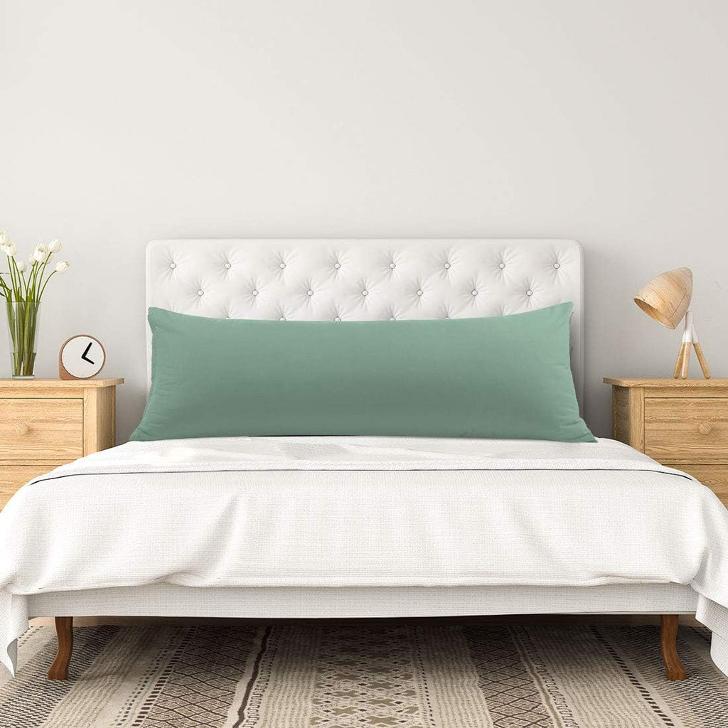 PiccoCasa Body Pillow Cover with Zipper Closure, 110 GSM Brushed Microfiber, Soft Long Cases for Body Pillows (20"x60") Spa Blue cotton Blue
