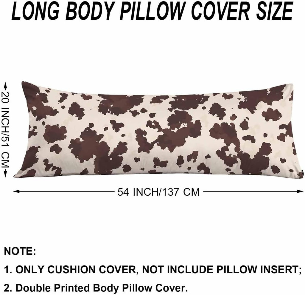 Body Pillowcases with Zipper Cowhide, Cow Or Horse Print Cozy Body Pillow Covers Cushion Cover 20 X 54 Inches Outdoor Body Pillow…