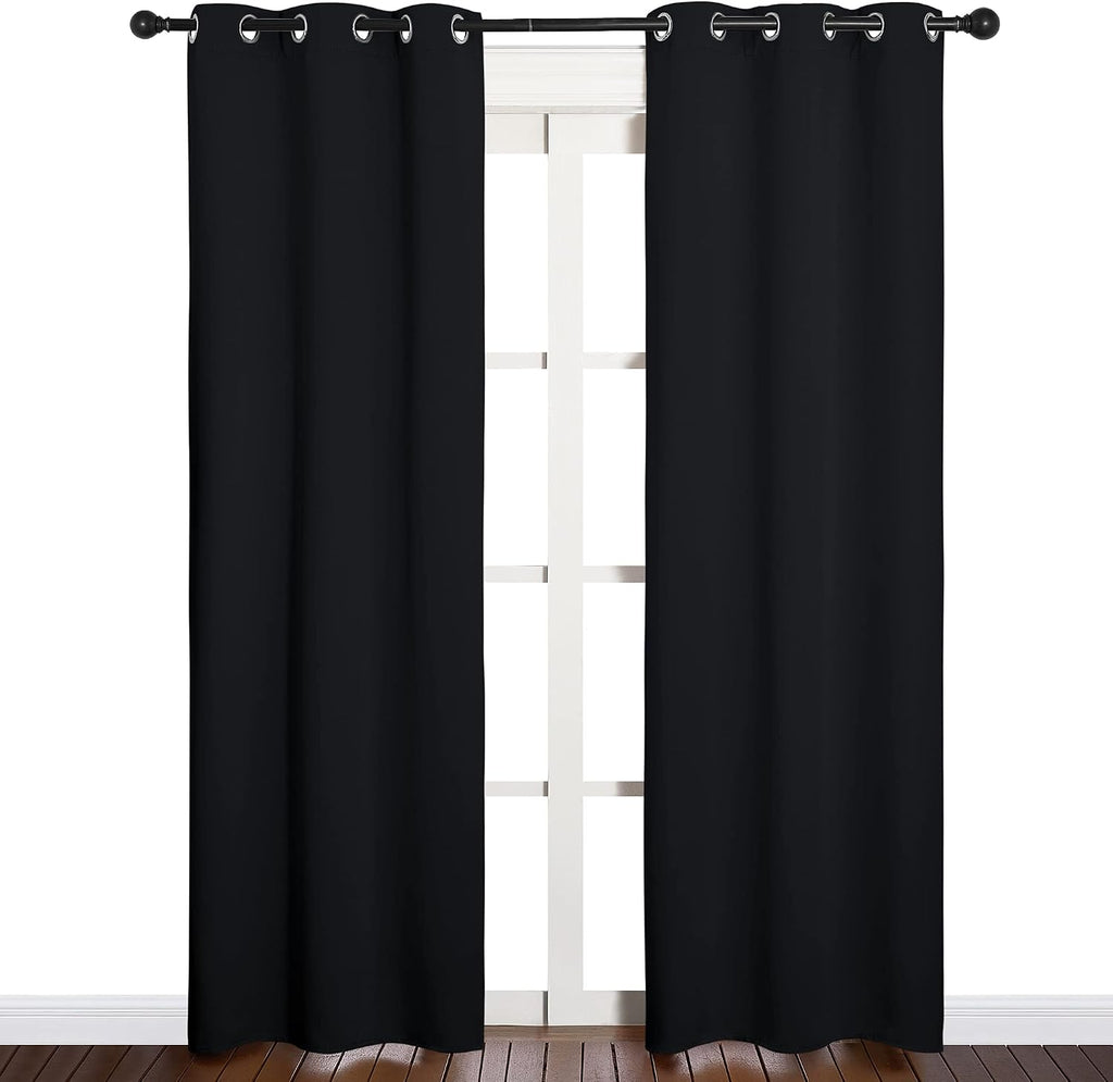 NICETOWN Blackout Draperies Window Curtain Panels, Autumn/Winter Thermal Insulated Solid Grommet Blackout Curtains/Drapes for Cafe (Set…