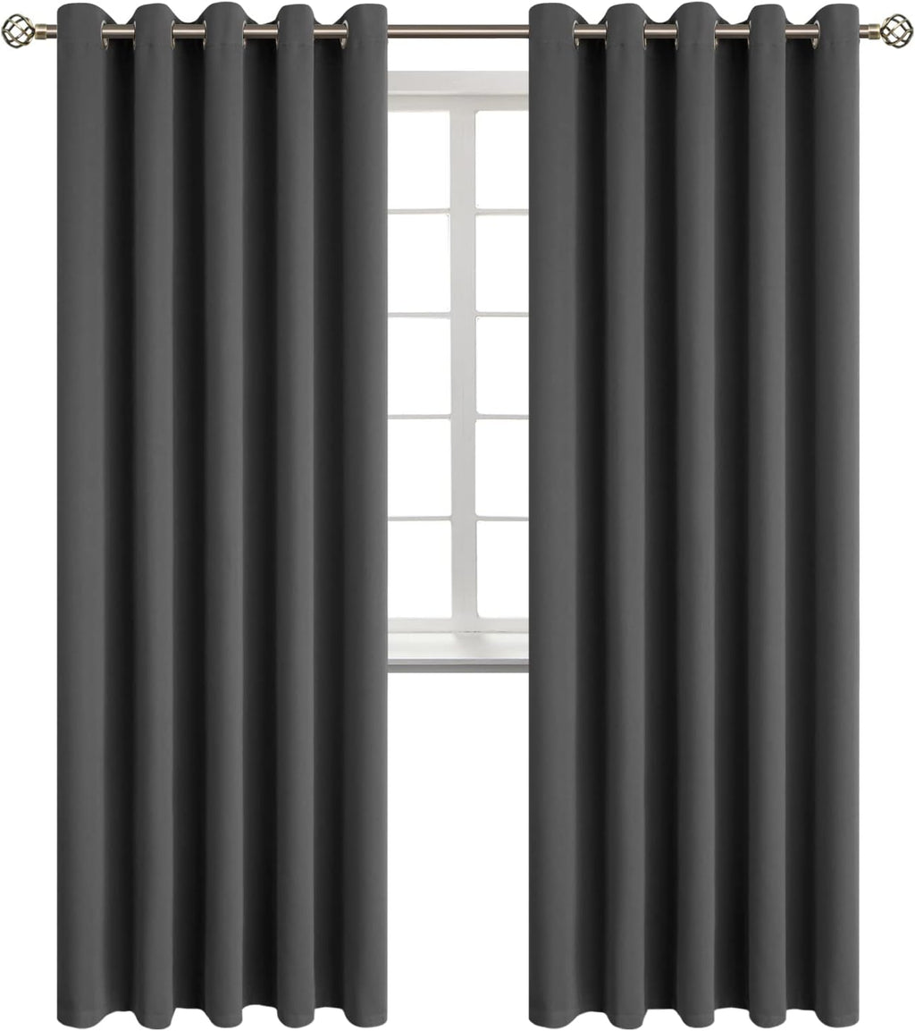 BGment Blackout Curtains for Bedroom - Grommet Thermal Insulated Room Darkening Curtains for Living Room, Set of 2 Panels (70 x 84 Inch, Da…