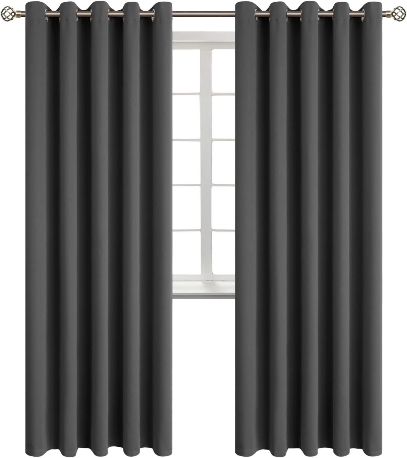 BGment Blackout Curtains for Bedroom - Grommet Thermal Insulated Room Darkening Curtains for Living Room, Set of 2 Panels (70 x 84 Inch, Da…