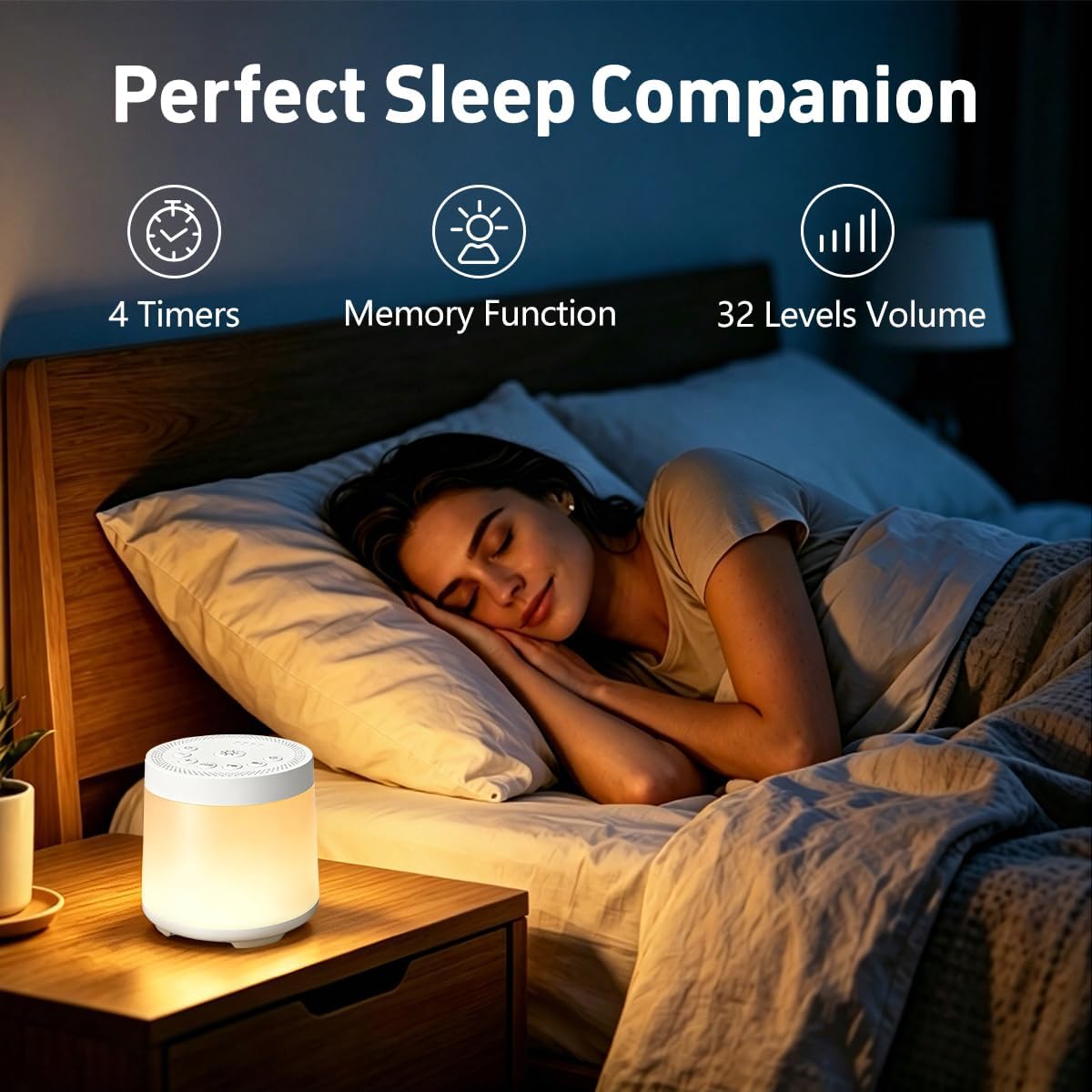 Baby Sleep Night Light Sound Machine Battery Nursery Night Lamp 12 Colors 30 Soothing Sounds for Newborn Toddler Kids Adults White Noise…