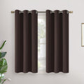 YoungsTex Brown Blackout Curtains 45 Inches Length for Bedroom Kitchen Window - Short Thermal Insulated Drapes with Grommet Room Darkening…