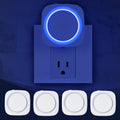 Blue Night Lights Plug in to Wall,4 Packs Dimmable Night Light with Auto Dusk to Dawn Sensor, Soft Glow Night Light for Bathroom…