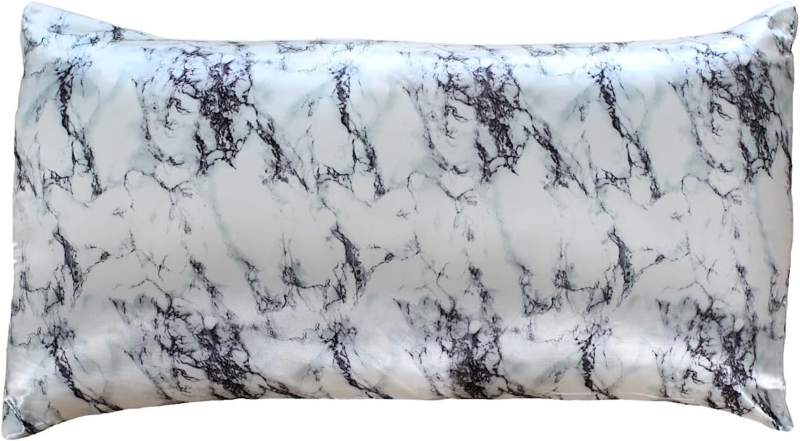 MorningGlamour Morning Glamour Satin Pillowcases for Hair & Skin, Similar to Silk, King Size Set of 2, Cooling Pillow Case with Envelope Cl…