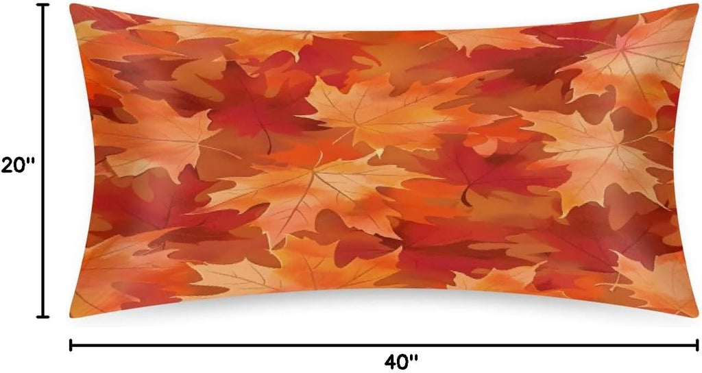 Autumn Maple Fall Satin Silk Pillowcase for Hair and Skin Pillow Cases King Size Soft Silk Pillow Case with Envelope Closure Print Satin…