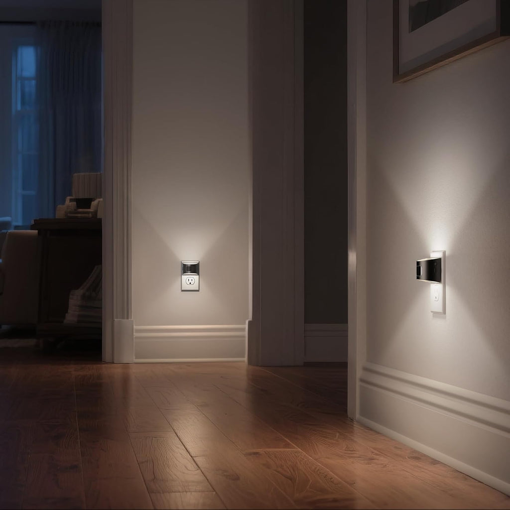 DORESshop LED Night Light[4 Pack], Night Lights Plug into Wall, 3 Mode Plug in Night Light with Motion Sensor, Dusk to Dawn Sensor, 5000K…