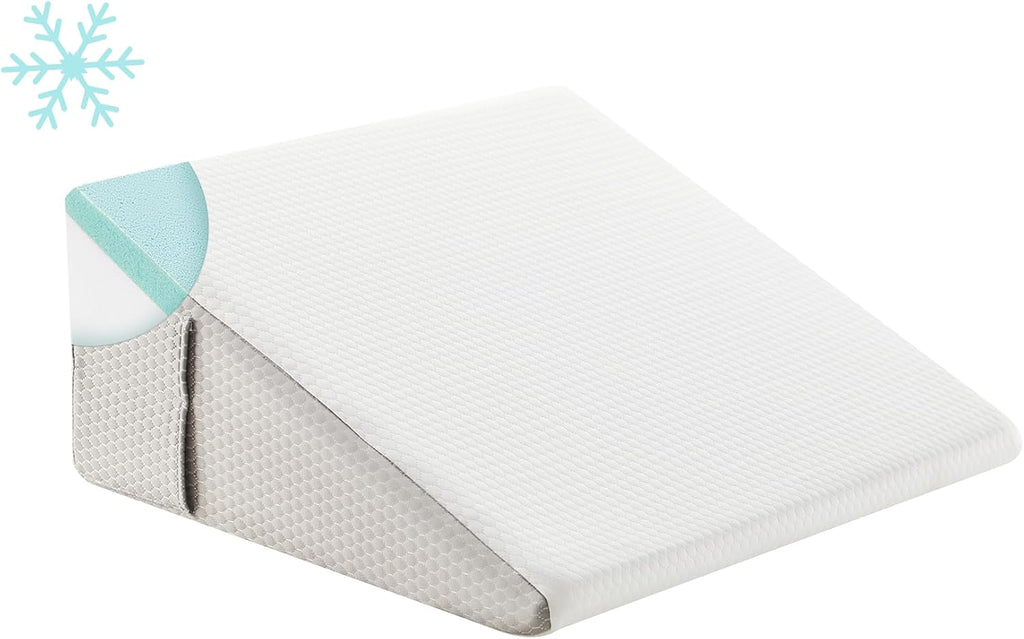 Bedluxe Wedge Pillow, 12 inch Bed Wedge Pillow for Headboard, Pillow Wedge for Acid Reflux Relief, Sleeping, After Surgery, Snoring…