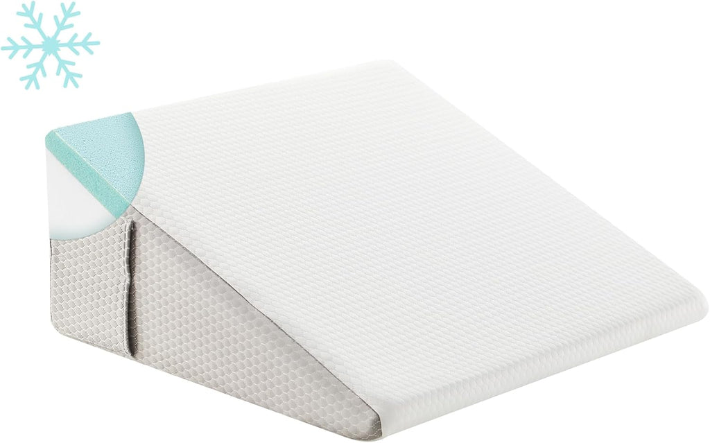 Bedluxe Wedge Pillow, 10 inch Bed Wedge Pillow for Headboard, Pillow Wedge for Acid Reflux Relief, Sleeping, Back, Snoring, Triangle Pillo…