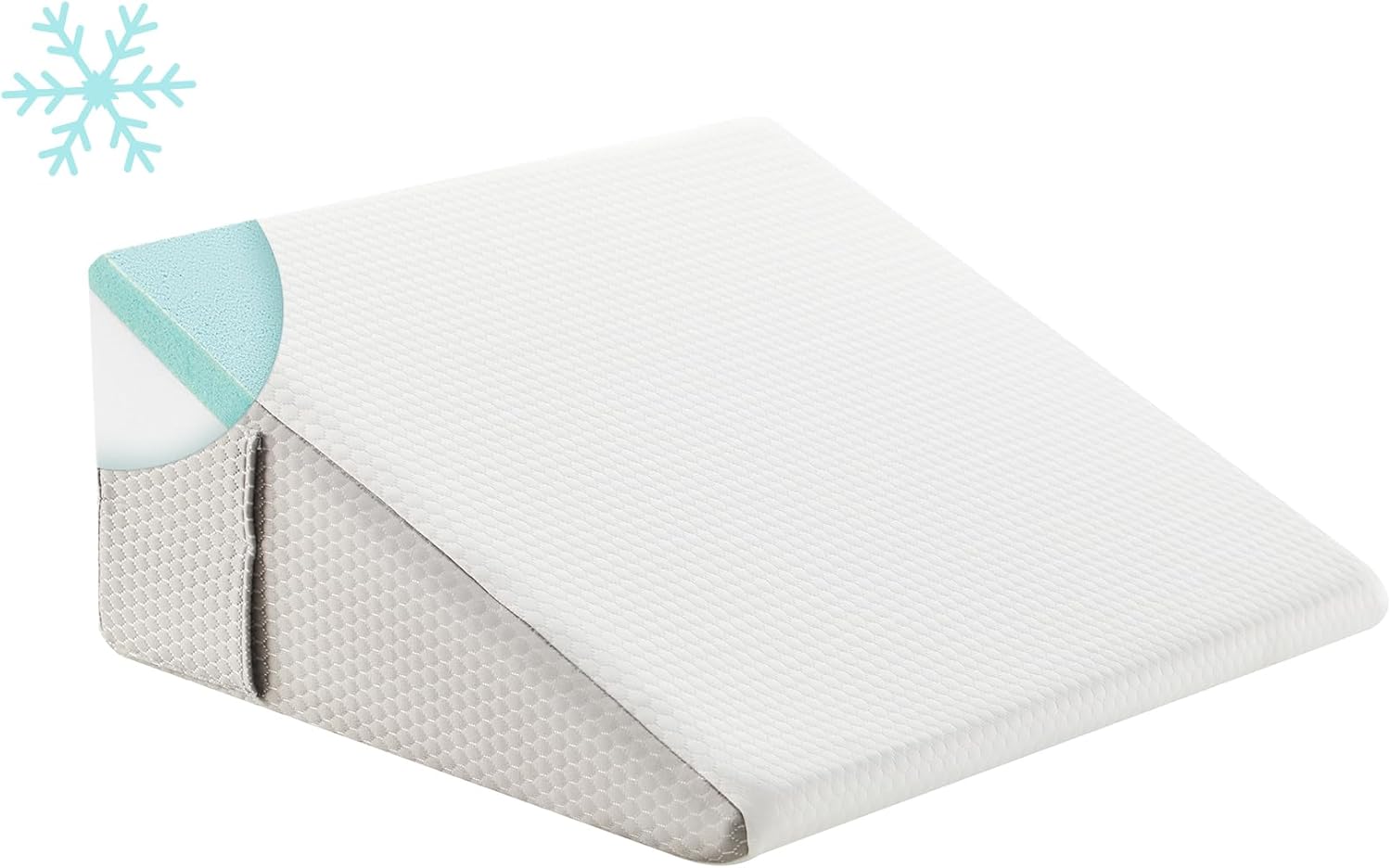 Bedluxe Wedge Pillow, 10 inch Bed Wedge Pillow for Headboard, Pillow Wedge for Acid Reflux Relief, Sleeping, Back, Snoring, Triangle Pillo…