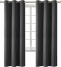 BGment Blackout Curtains - Grommet Thermal Insulated Room Darkening Bedroom and Living Room Curtain, Set of 2 Panels (42 x 72 Inch, Dark Gr…