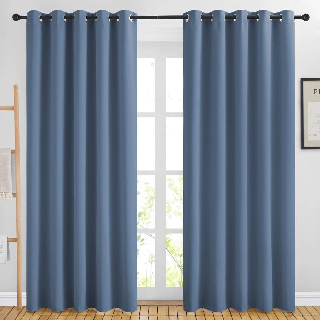 Nicetown Blackout Curtains for Bedroom - Window Treatment Energy Saving Thermal Insulated Solid Grommet Blackout Drapes for Living Room (St…