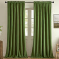 Joydeco Green Velvet Curtains 72 inch 2 Panel, Room Darkening Super Soft Velvet Drapes for Bedroom Living Room Thermal Insulated Window Dra…