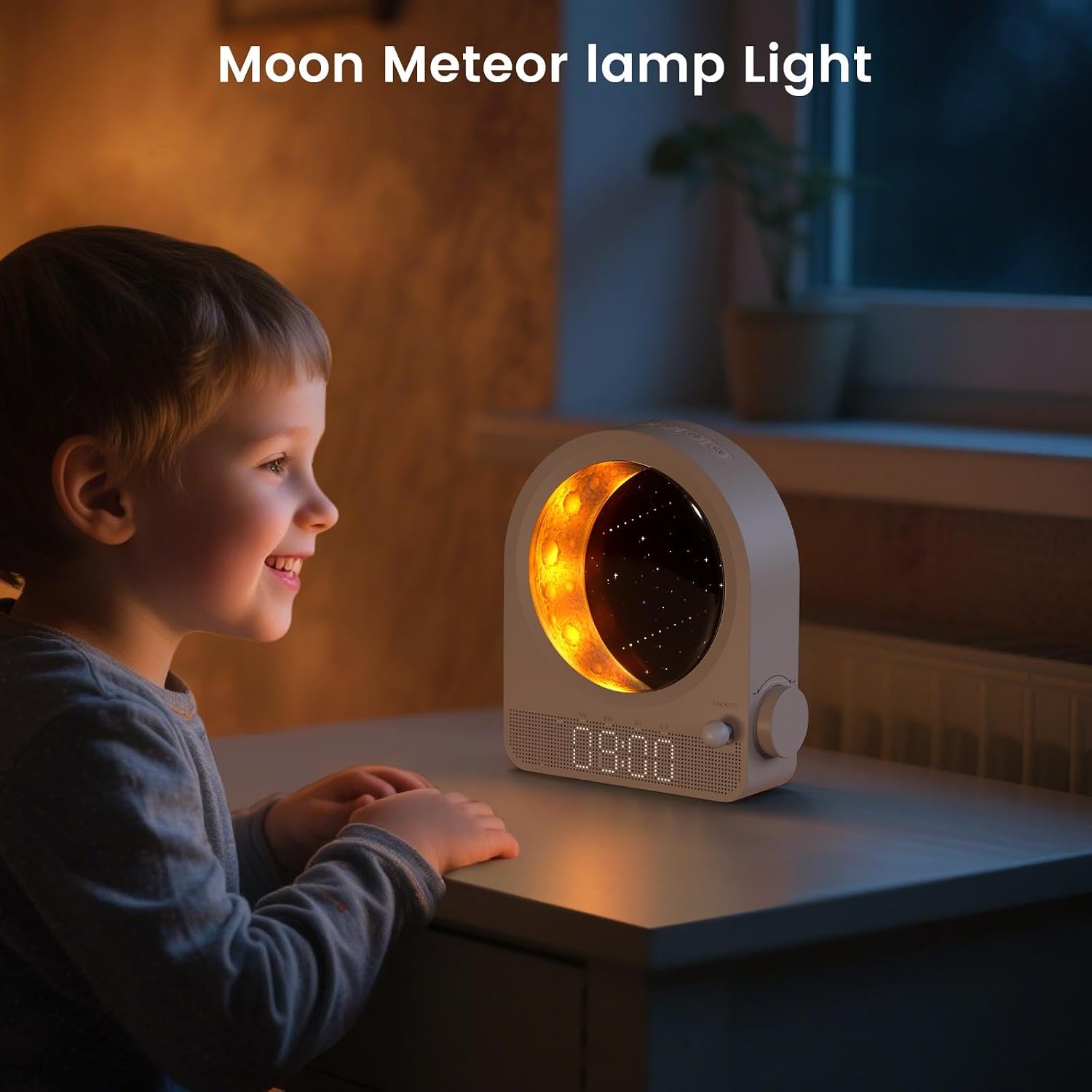 Epochleno Sunrise Alarm Clock, White Noise Machine & Meteor Moonlight - 10 Soothing Sounds, Dual Alarms, 30/60/90min Timer, Easy Snooze - B…