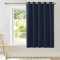 NICETOWN Blackout Curtain and Drape for Kitchen - Thermal Insulated Solid Grommet Top Blackout Panel/Draperies for Kid's Room (Navy, 1…