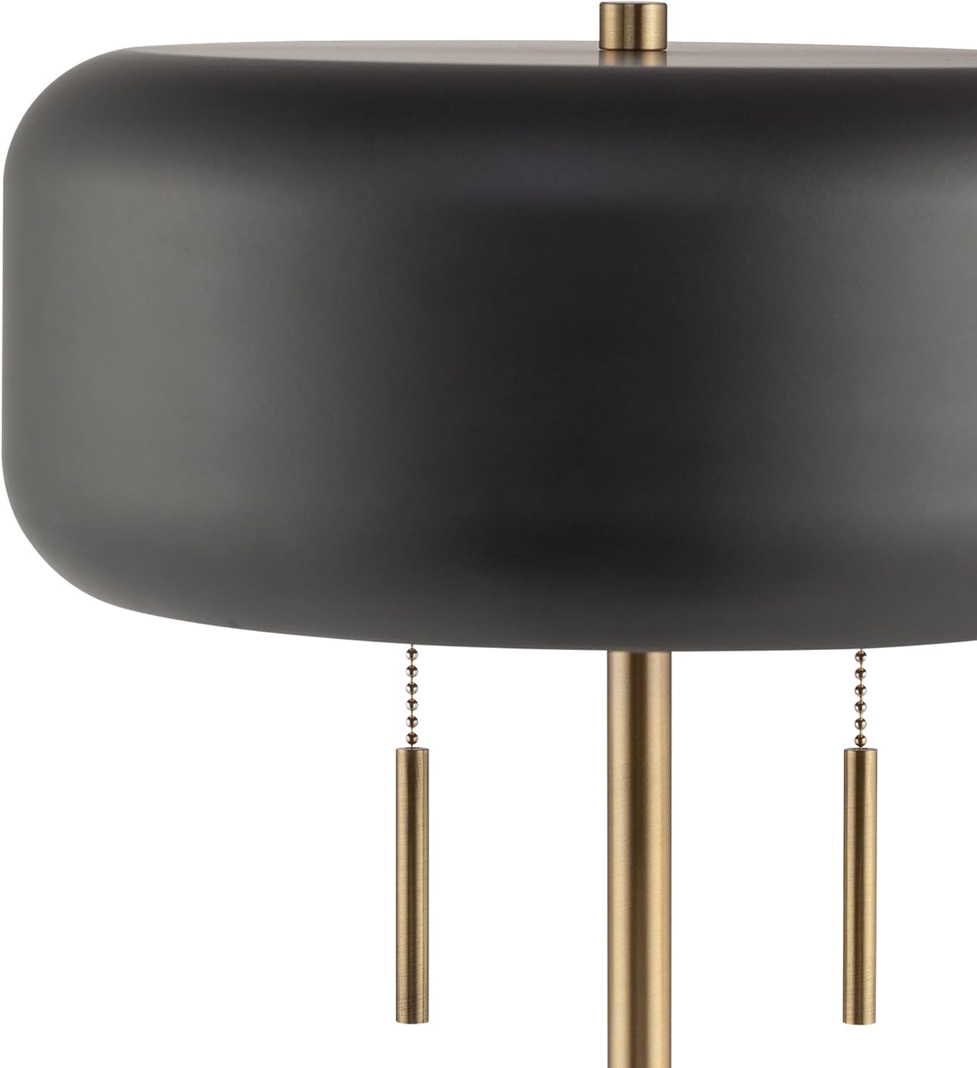 Globe Electric x Novogratz 67347 22" 2-Light Table Lamp, Metallic Dark Gray, Dual Pull Chain Switch, Modern Lighting for Bedroom or…
