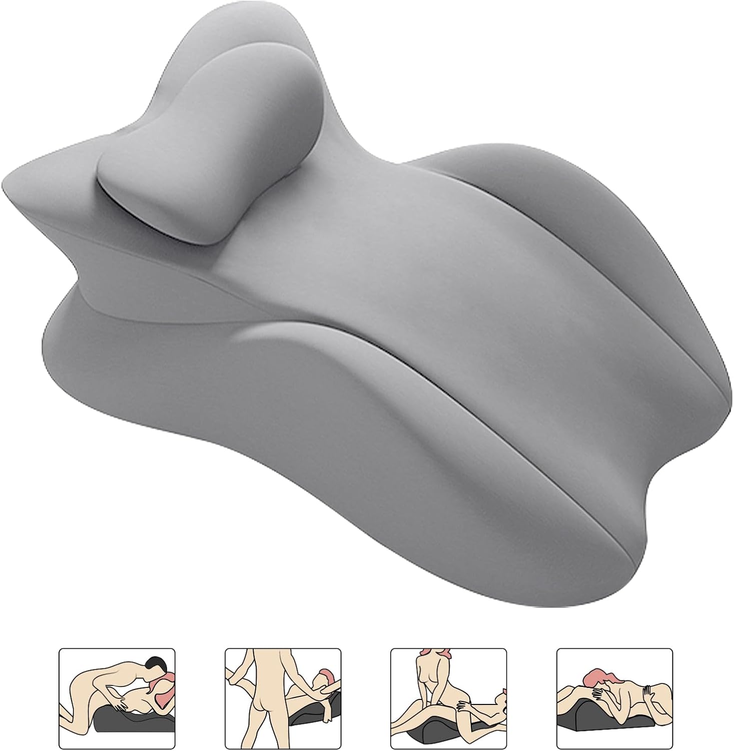 Wedge Pillow for Couples Intimacy, Ergonomic Memory Foam Support Cushion for Spine, Hip & Back Alignment, Positioning Pillow with…