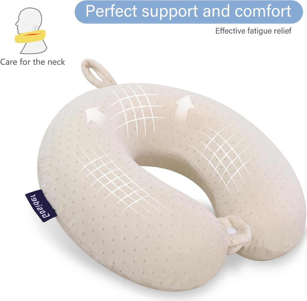 Gosider Memory Foam Neck Pillow Comfortable Travel Neck Pillow Neck and Head Support Lightweight Portable Airplane Travel Pillow for Sleepi…