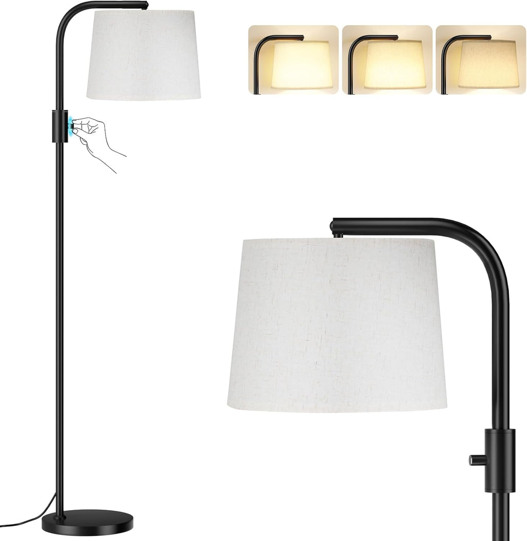 Ambimall Fully Dimmable Floor Lamp - Floor Lamps with 9W LED Bulb, Standing Lamps for Living Room with Adjust Head, Modern Standing Tall…