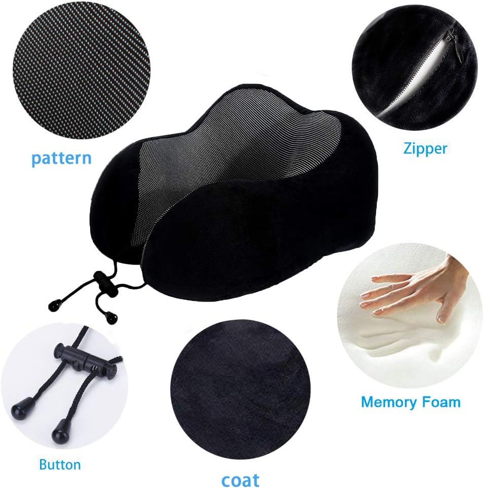 TALLGONeckPillowAlwaysHere TALLGO Travel Pillow, Memory Foam Neck Pillow Head Support Soft Pillow for Sleeping Rest, Airplane Car & Home Us…
