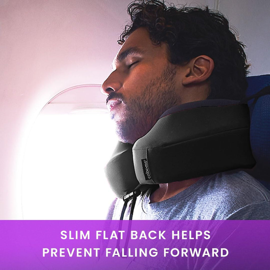 Cabeau Evolution S3 Airplane Travel Pillow for Long Flights - Supportive Memory Foam Body Positioner with Seat Straps to Se Your Head a…