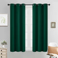 Yakamok Dark Green Blackout Curtains for Bedroom, Room Darkening Thermal Insulated Grommet Window Curtains, Light Blocking Blackout…