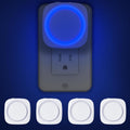 Blue Night Lights Plug into Wall, 4 Packs Dimmable Night Light with Dust to Dawn Sensor, Automatically Turn on and Off, Gentle Glow…