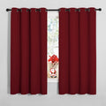 NICETOWN Christmas Burgundy Window Curtains Blackout Drapes, Thermal Insulated Solid Grommet Blackout Curtains/Draperies for Laundry Room…