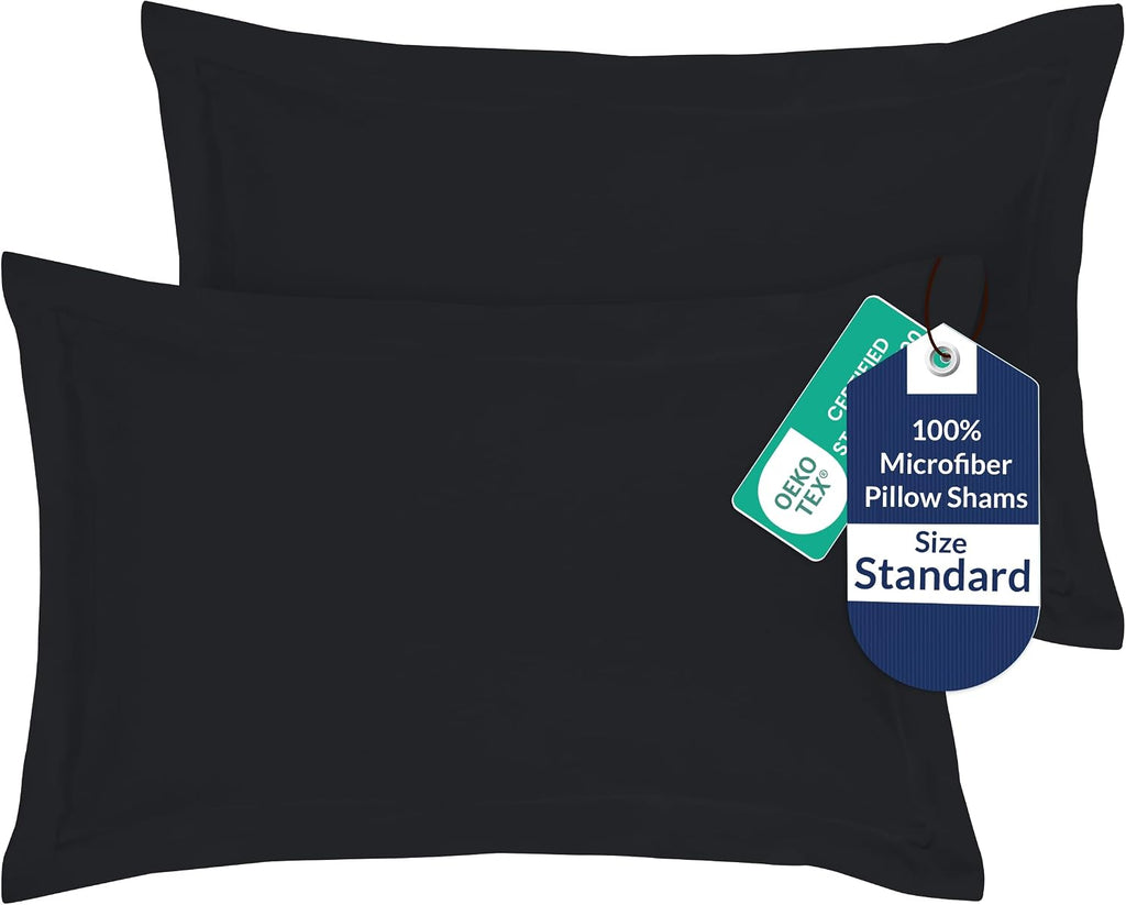 Royalelinens Royale Linens Pillow Shams 2 Pack Standard Size 20x26 Inch - Brushed Microfiber - Bed Pillow Shams, Wrinkle Resistant Super So…