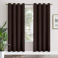 YoungsTex Brown Blackout Curtains 80 Inches Length for Living Room - Thermal Insulated with Grommet Room Darkening Fall Window Drapes for B…