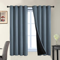 Yakamok 100% Blackout Lined Panels, Room Darkening Thermal Insulated Blackout Curtains for Bedroom, Heat Blocking Drapes for Living Room(52…