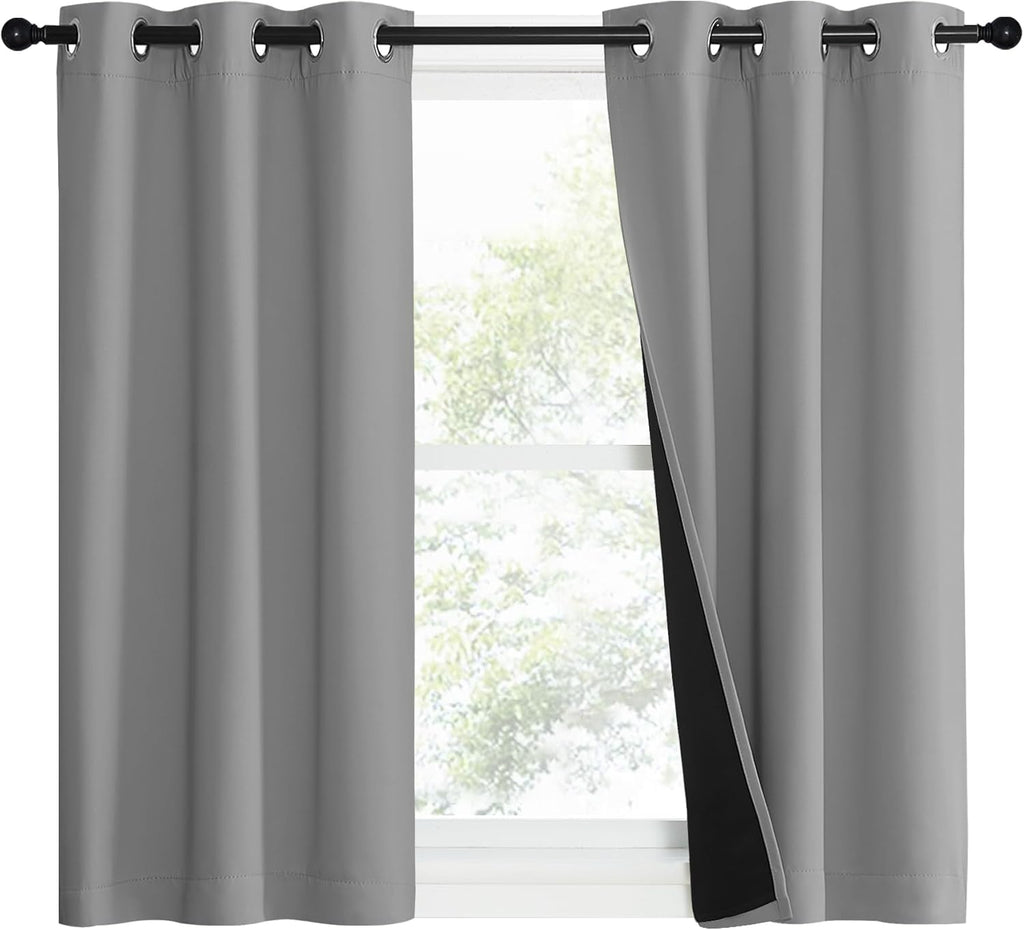 Nicetown Full Shade Curtain Panels, Pair of Energy Smart & Noise Blocking Out Blackout Drapes for Dining Room Window, Thermal Insulated Gue…