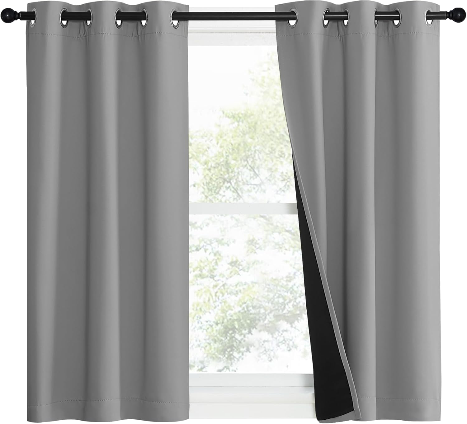 Nicetown Full Shade Curtain Panels, Pair of Energy Smart & Noise Blocking Out Blackout Drapes for Dining Room Window, Thermal Insulated Gue…