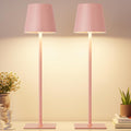 Kakanuo Pink Cordless Rechargeable Table Lamp, 2 Pack Portable Desk Lamp with 5000mAh Battery, Touch Control Stepless Dimming, Wireless…