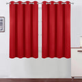 Lemomo Blackout Curtains 66 x 54 Inch Long Bright Red Curtains Set of 2 Panels Room Darkening Curtains for Bedroom and Living Room 54 Inch…