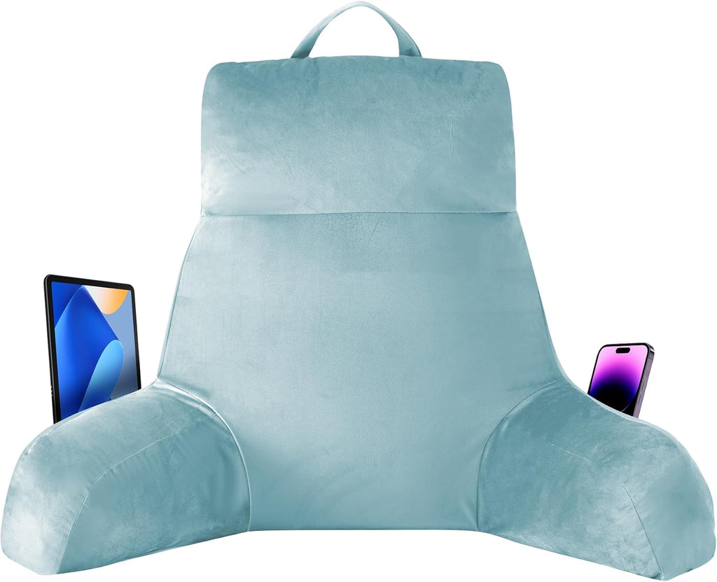 Ipynbap Back Pillow for Bed Sitting up, Reading Pillow for Sitting in Bed Adult, Back Support Pillow, Memory Foam Sit up Lounge Backrest Pi…