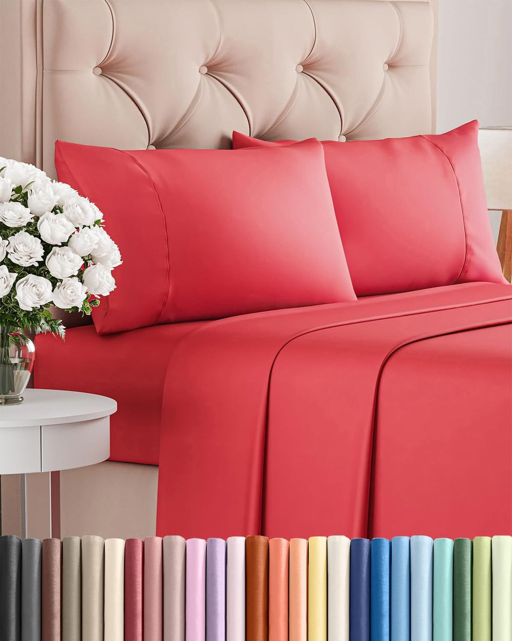 Twin 4 Piece Sheet Set - Comfy, Breathable & Cooling - Soft Hotel Luxury Bedding for Women, Men, Kids, Teens & Children - 1 Flat & 1…