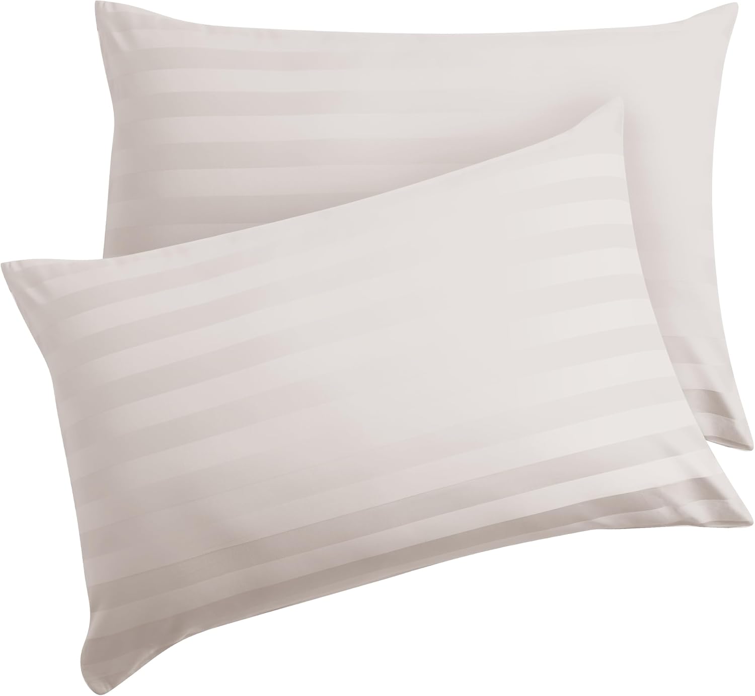 ShunjieHome Pillow Protector Queen Size 100% Egyptian Cotton Pillow Covers, 400 Thread Count Sateen Weave Pillow Cases with Zipper Hidden,…