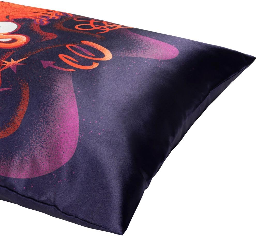 JayFranco Jay Franco Disney Pixar Inside Out Anxiety Satin Pillowcase - Standard Size 20x30 Inch Silky Soft Dark Purple Pillow Cover 30 inch