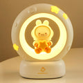 Moon and Bunny Rechargeable Night Light, Safe PVC and ABS Material, 3 Brightness Levels, Tap Control, Warm Light, Toddler Sleeping Lamp…