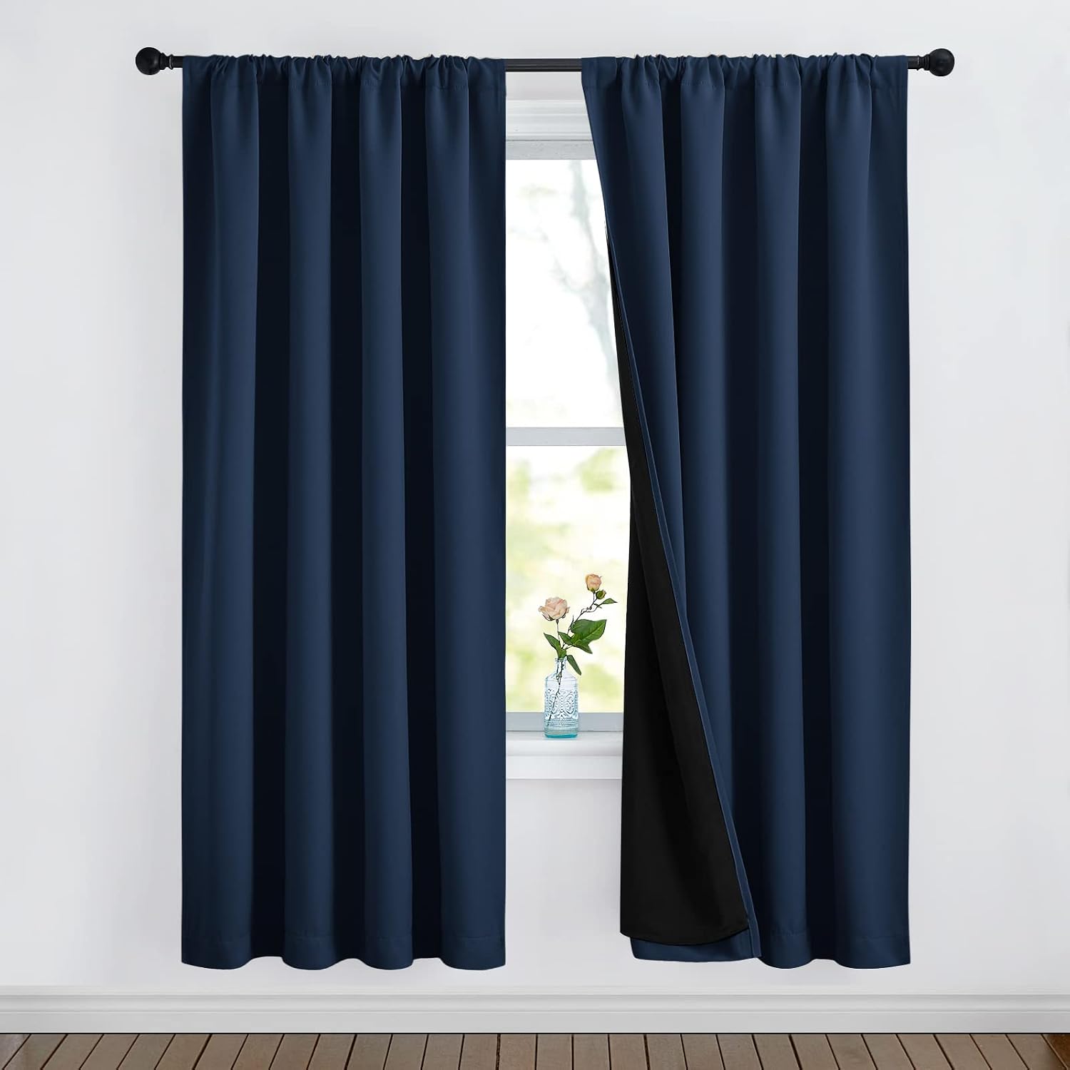 Nicetown Full Shade Curtain Panels, Pair of Energy Smart & Noise Blocking Out Blackout Drapes for Apartment Window, Thermal Insulated Guest…