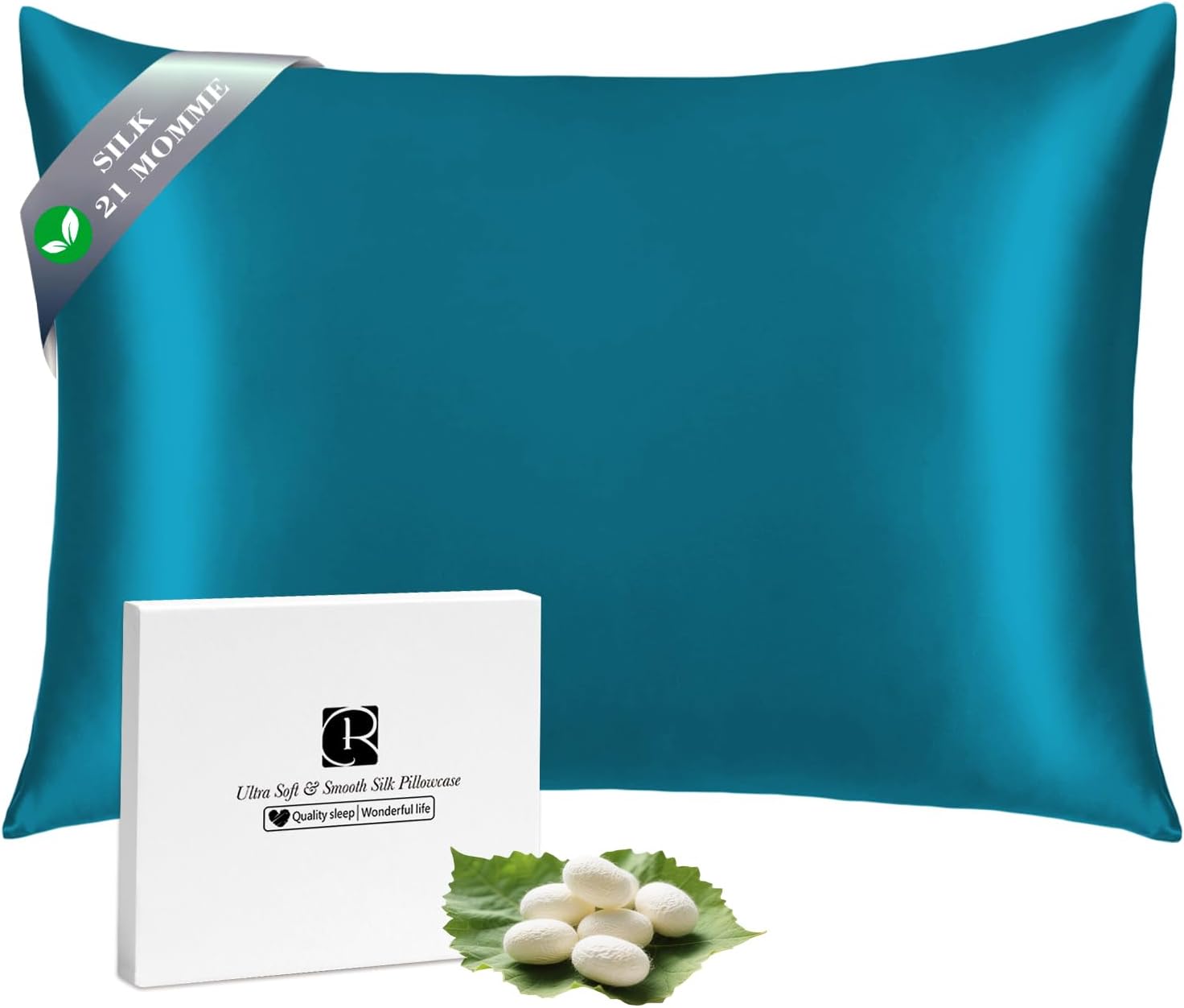Ravmix Silk Pillow Cases with Zipper, 21momme Mulberry Silk Pillowcase for Hair Skin everyday comfort, Soft Smooth Breathable Cool Pillow…
