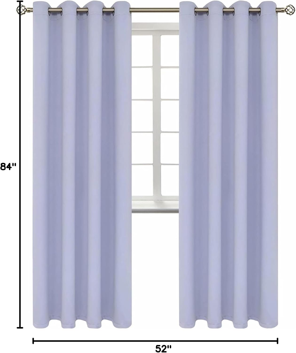 BGment Room Darkening Curtains 84 Inches Long - Grommet Thermal Insulated Drapes Window Treatment Curtains for Bedroom, 2 Panels, 52 x 84 I…