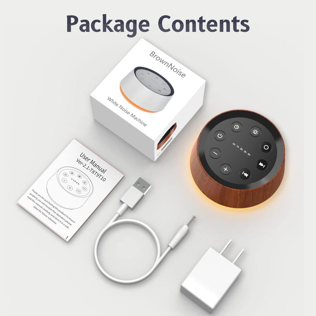 Brown Noise Sound Machine with 30 Soothing Sounds 12 Colors Night Light White Noise Machine for Adults Baby Kids Sleep Machines with 36…