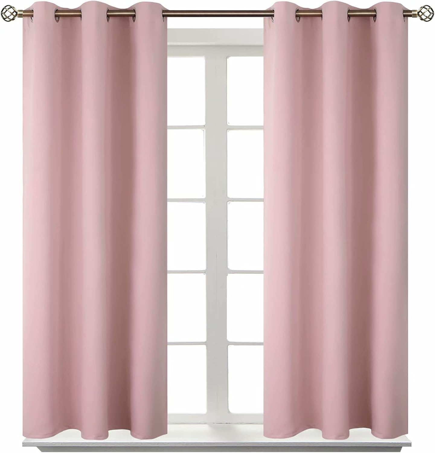 BGment Room Darkening Curtains 54 Inches Long - Grommet Thermal Insulated Drapes Window Treatment Curtains for Bedroom, 2 Panels, 38 x 54 I…