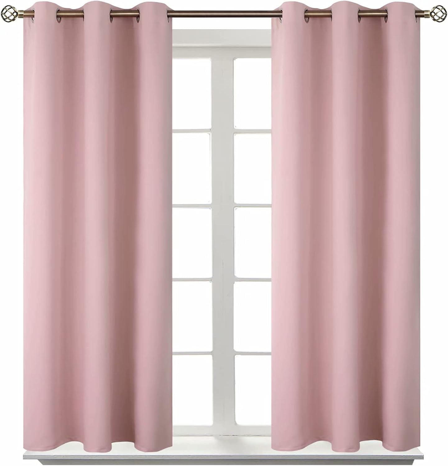 BGment Room Darkening Curtains 45 Inches Long - Grommet Thermal Insulated Drapes Window Treatment Curtains for Bedroom, 2 Panels, 38 x 45 I…