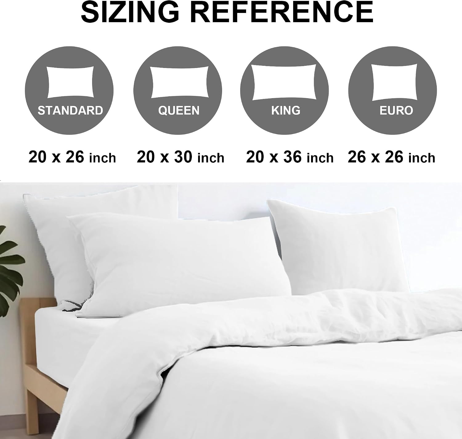 Chuffed Linen Pillow Cases 2 Pack 100% Linen Standard Pillowcases, Breathable and Cooling Washed Queen Pillow Shams with Zipper Closure, 20…