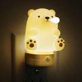 L LOHAS LED Night Light for Kids, 3D Cute Bear Night Light Plug in, Dusk to Dawn Nursery Night Lights, RGB+Soft White 3000K, 3 Lighting…